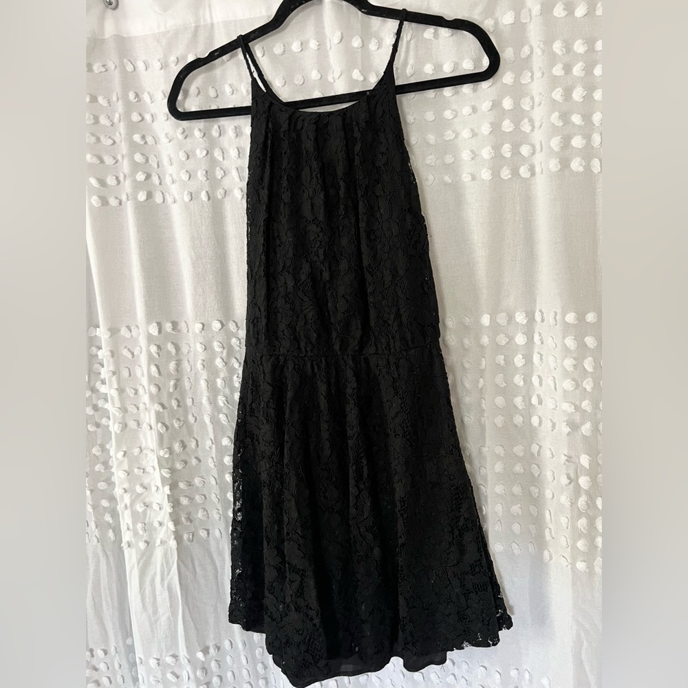 Alya Black Lace Mini Dress